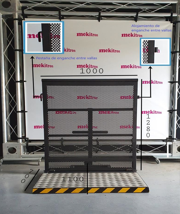 Valla antiavalancha de hierro para alquiler en eventos — Mekitron Madrid